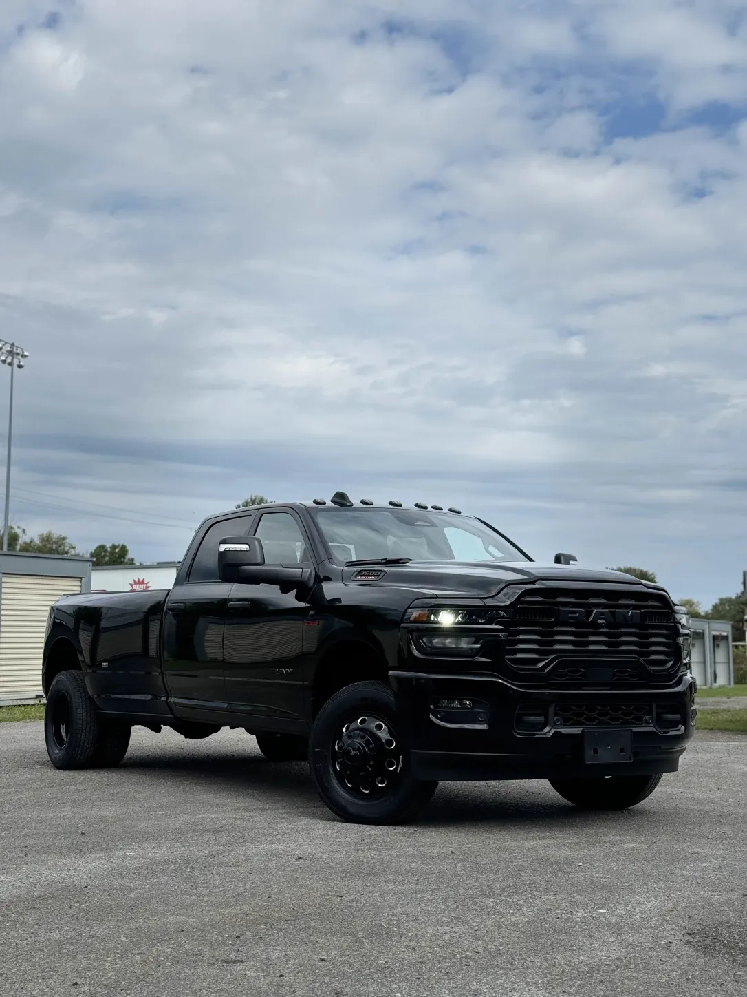 Black RAM 3500 after full exterior detail