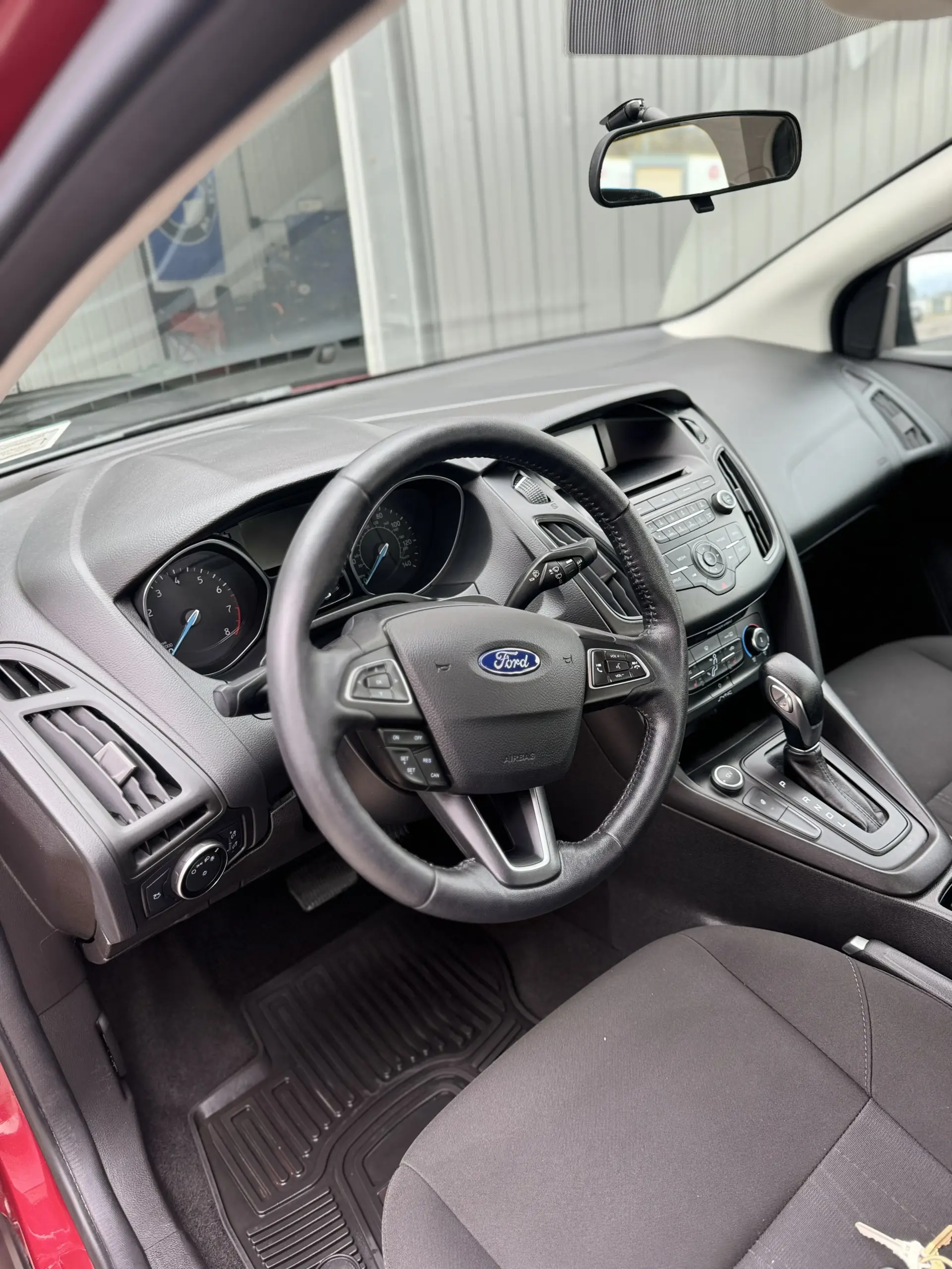 Ford Focus interior after professional detailing - driver side