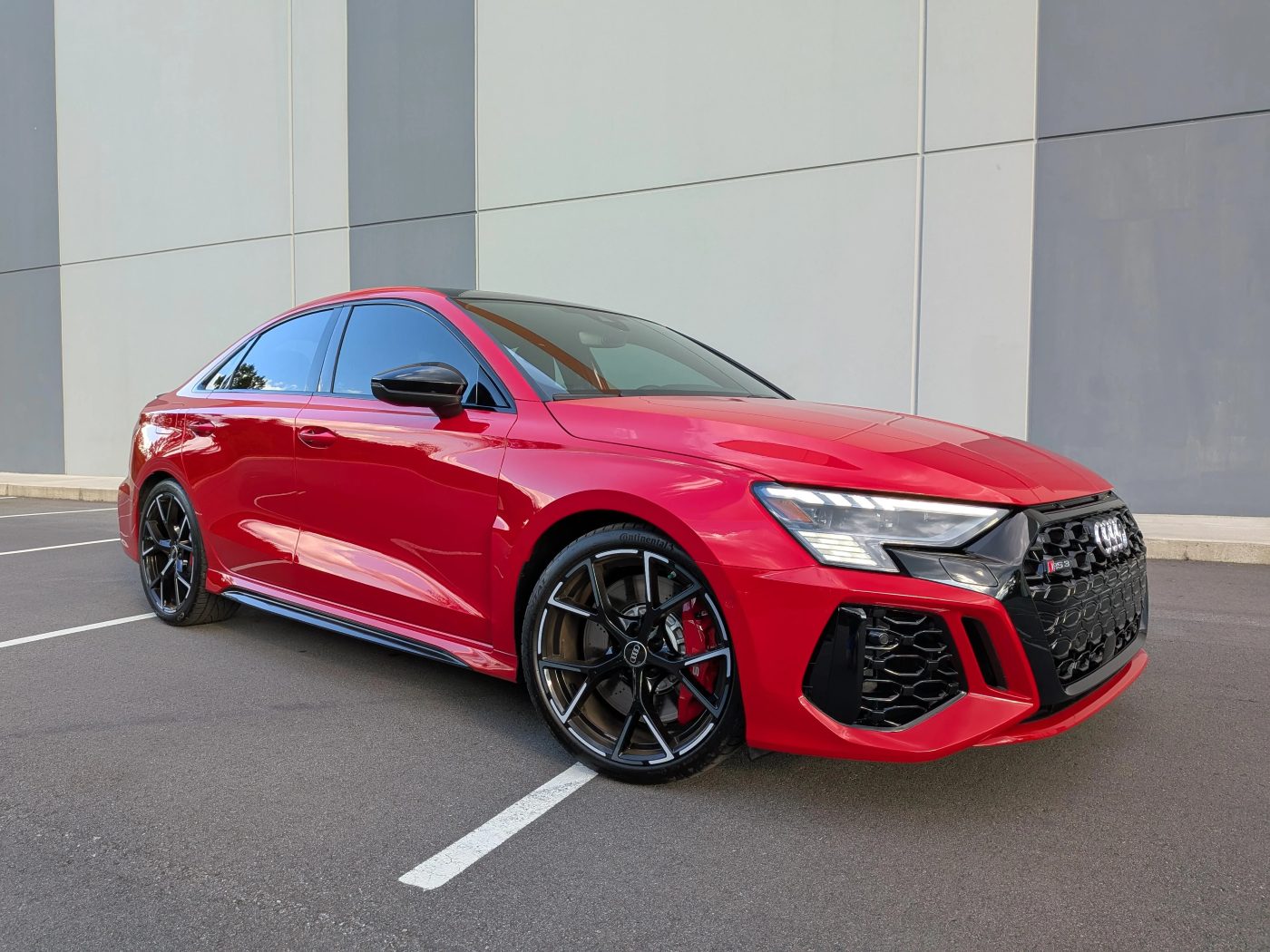 Red Audi RS3 ceramic coated by 716 Details in Lewiston NY
